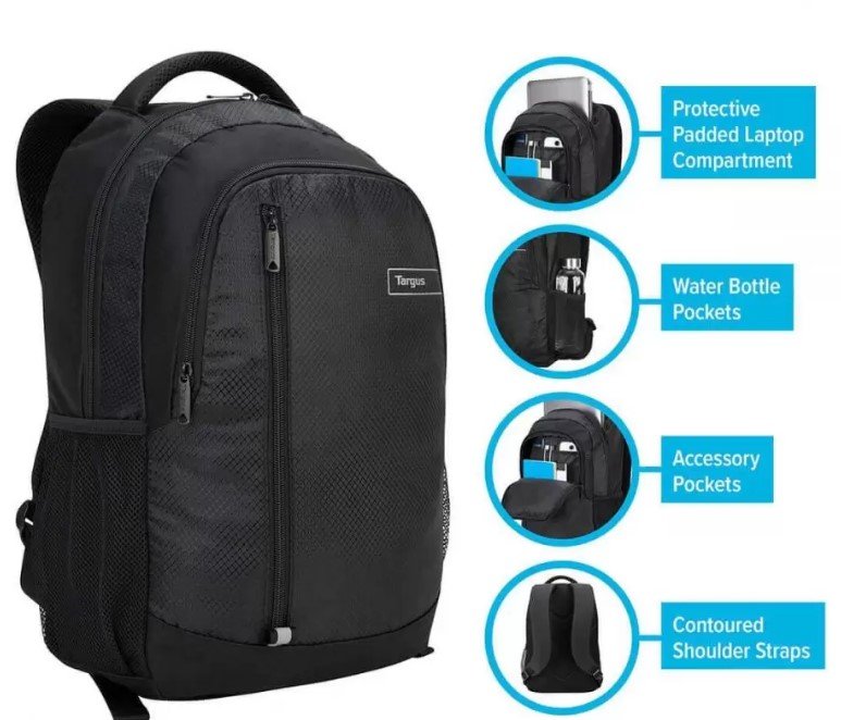 Targus 15.6″ Sport Backpack (Black)